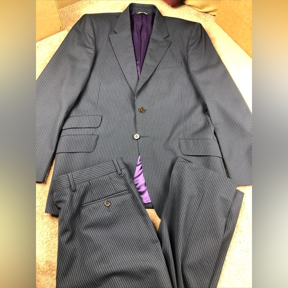 Paul Smith The Byard Blue Pinstripe Suit Size 40R